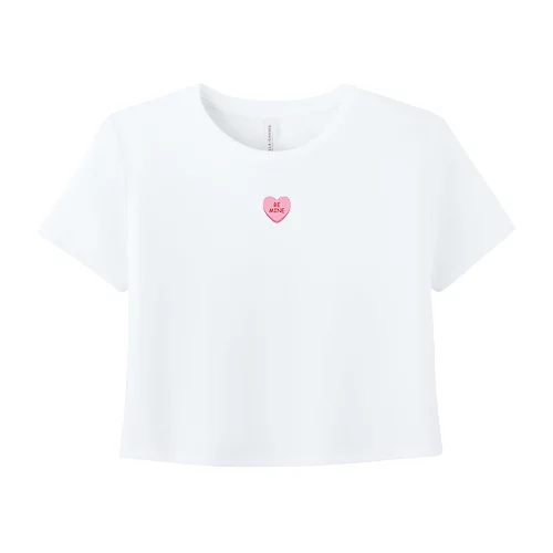 Need That Tees Valentine's Day Embroidered Candy Heart Crop Top brought to you by The Bear Traxs thebeartraxs.com
